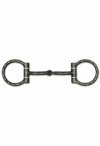 Toklat Heavy Black Satin Snaffle w/ Copper Inlay 88-28225