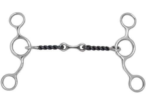 Toklat Jr Cowhorse Shank Sweet Iron Thin Twisted Dogbone Snaffle 88-93075