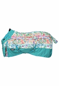 Tough-1 1200D Cactus Print Turnout Blanket with Snuggit 32-7460S-460 ZDS