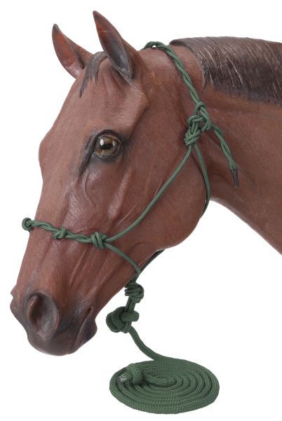 Tough 1 Knotted Rope & Twisted Crown Training Halter For Horses