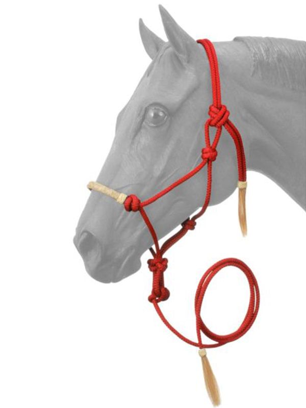 thumbnail image 2 of Showman Beaded Chevron Nose Cowboy Knot Rope Halter With 7' Lead – Nylon 2 of 6