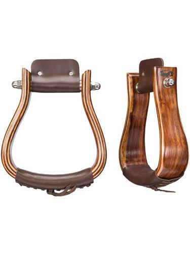 Tough-1 Mahogany Wood Stirrups 57-1010