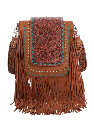 Trinity Ranch Floral Tooled Concealed Carry Crossbody TR181G