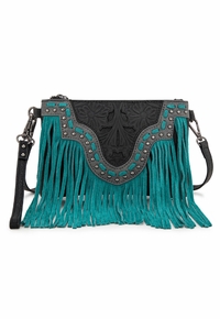 Trinity Ranch Floral Tooled Clutch Crossbody TR194