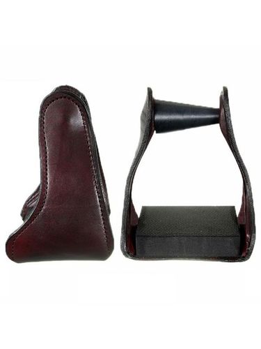 Tucker Ergo Balance Leather Covered Trail Glide Stirrups 241