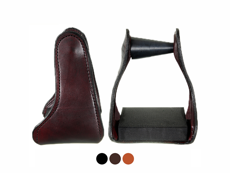Tucker Ergo Balance Leather Covered Trail Glide Stirrups 241