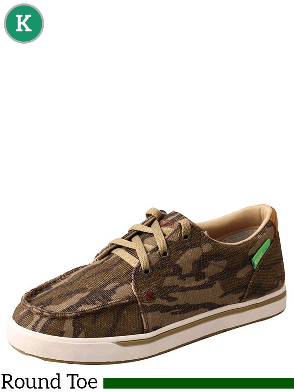 Twisted X Youth Green Camouflage Kick Shoes YCA0009