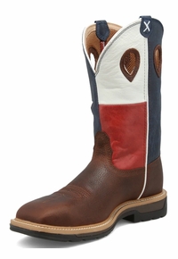 Twisted X Men's Texas Flag Cowboy Work NWS Steel Toe Boots mlcs007