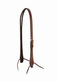 Weaver Floret Tooled Split Ear Headstall 45013-02