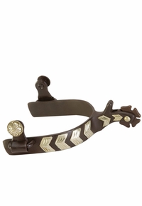 Weaver Men's Show Spurs with German Silver Chevron Trim 25-7800