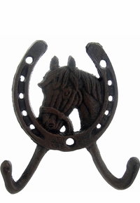 Western Moments Horseshoe Horsehead Wall Mount Coat Hook 94766 ZDS