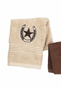 Western Moments Star/Horseshoe Wash Cloth 6122808