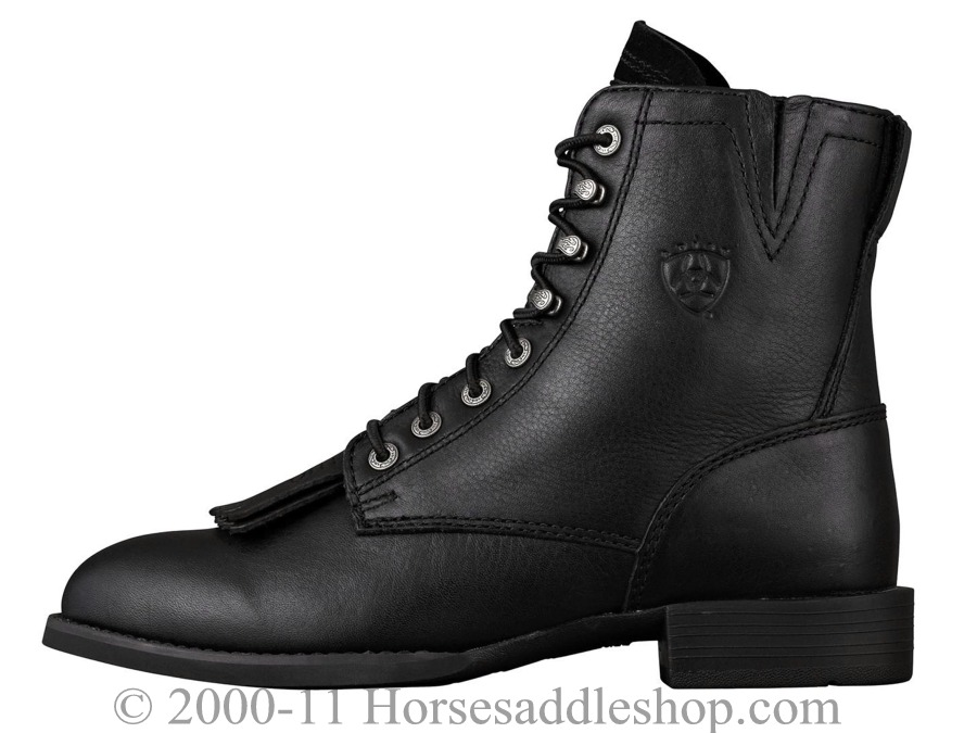 Women's Ariat Heritage Black Deertan Lacer II Boots 10002145