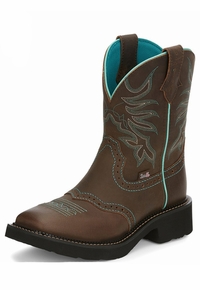 Women's Justin Mandra Chocolate Brown Cowboy Boot GY9624 ZDS