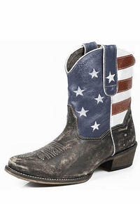 Women's Roper American Flag Ankle Boots 0977-0102