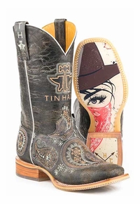 Women's Tin Haul Bandana Bandit with Wild Rag Sole Boots 0077-1425