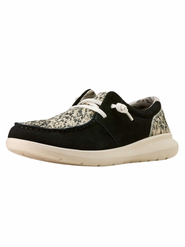 Women�s Ariat Hilo Black Suede Brindle Casual Moc Shoes 10074345