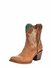 Corral Women's White Ankle Boot w/ Zipper A4218