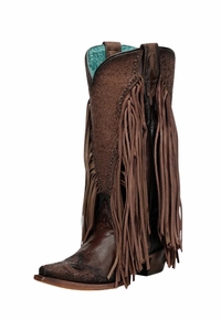 Womens Corral Overlay & Embroidery Woven Boots A5023