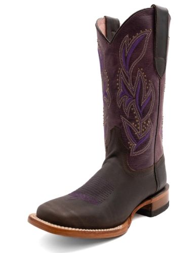 Women’s Ferrini Maggie Chocolate Square Toe Boot 8219309