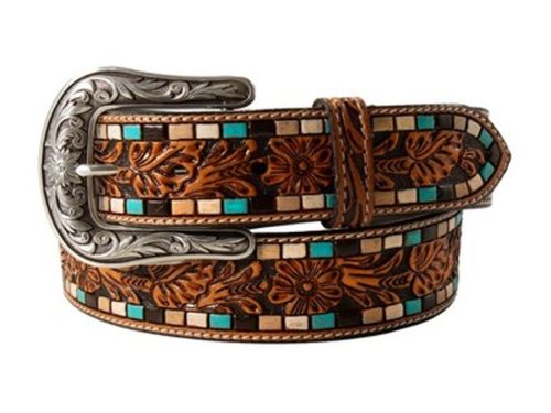 Women’s Nocona Floral Tooled Painted Belt N320007102