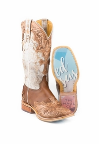 Womens Tin Haul Made in Heaven with "Y'all Need Jesus" Sole Boots 0077-1415