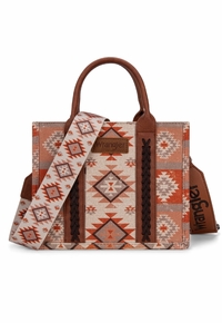 Wrangler Aztec Pattern Dual Sided Print Tote Crossbody WG2209