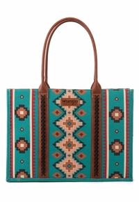 Wrangler Dual Sided Print Canvas Wide Tote WG2203-8119