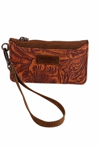 Wrangler Vintage Floral Velvet Printed Card Case Wristlet WG227