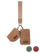 Wrangler Embroidered Dual Pouch Wristlet WG145-W007