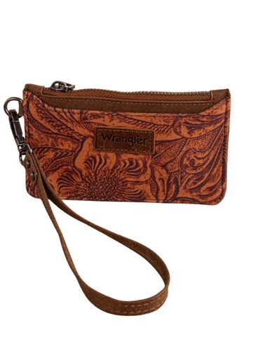 Wrangler Vintage Floral Velvet Printed Card Case Wristlet WG227