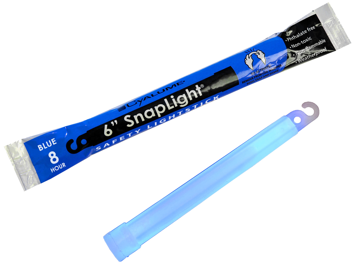 Cyalume 6inch SnapLight 8Hour Industrial Glow Stick Blue