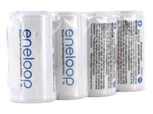 Panasonic Eneloop C Cell Spacer AA Battery Converters - 4 Pack