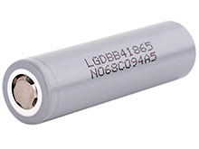 LG B4 INR 18650 2600mAh 3.6V High-Drain 5A Lithium Ion (Li-ion) Unprotected Flat Top Battery - Boxed