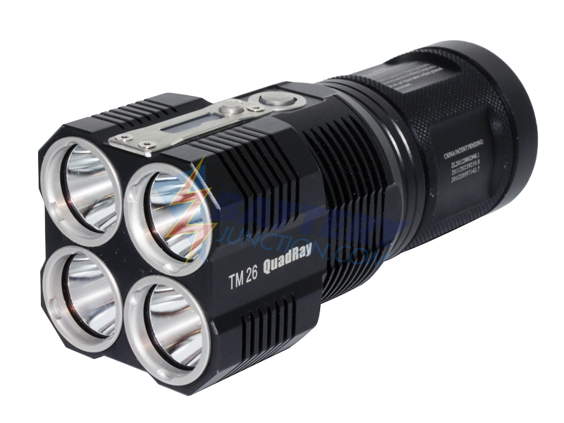 Nitecore Tiny Monster TM26 Quad Ray LED Flashlight - 3500 Lumens - 4 x CREE  XM-L U2 LED - Uses 4 x 18650 or 8 x CR123A
