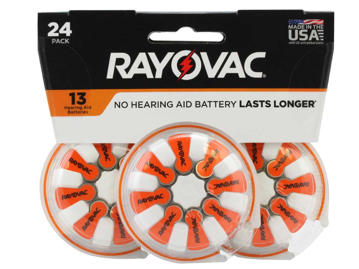 Rayovac Hearing Aid Batteries Size 13 24 Pack