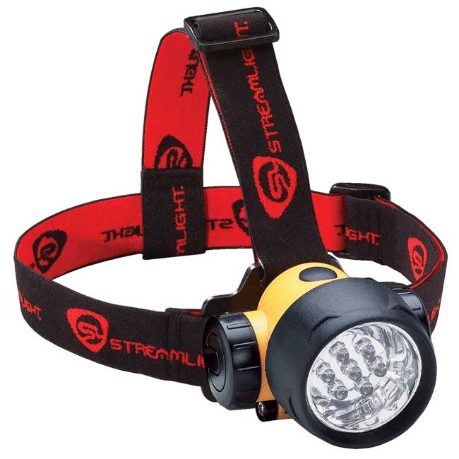 Streamlight Septor Headlamp with Optional Rubber Hard Hat Strap 7 x