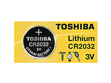 Toshiba CR2032 220mAh 3V Lithium (LiMnO2) Coin Cell Battery - 1 Piece Tear Strip, Sold Individually