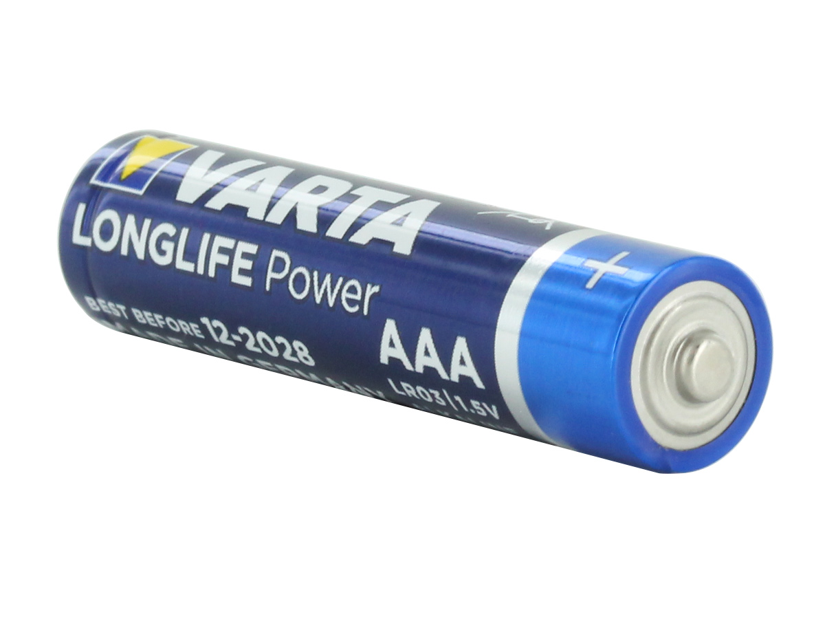 Varta Long Life Power AAA Alkaline Button Top Batteries1.5VBulk