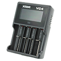 Xtar VC4 4-Channel LCD Intelligent Charger - works with Li-ion, Ni-MH, Ni-Cd 10440, 18650, 18500, 14500, 16340, 26650, AA, AAA, C, D Batteries - Includes USB cable