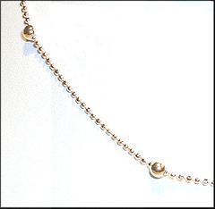 Diamond Cut Silver Chain with Ball Beads 16"