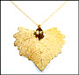 Gold Cottonwood Leaf Necklace