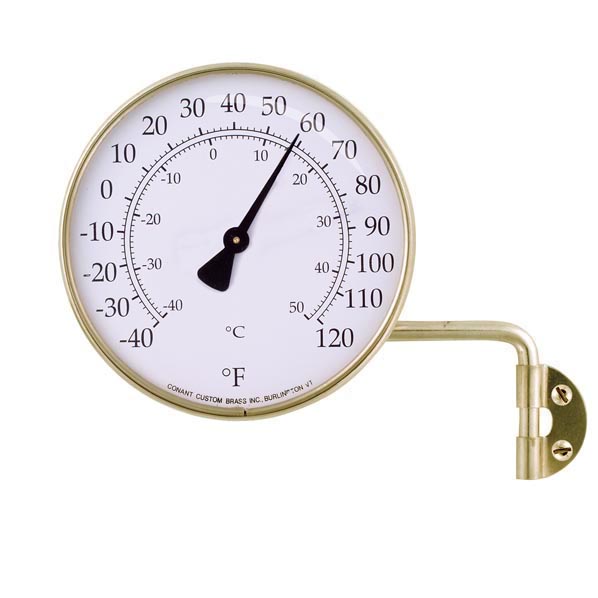 SALE Vermont Brass 4" Dial Outdoor Thermometer by Conant T6LFB 54.
