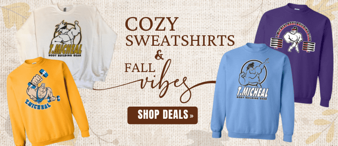 Shop T Micheal Workout Sweatshirts for Body Builders