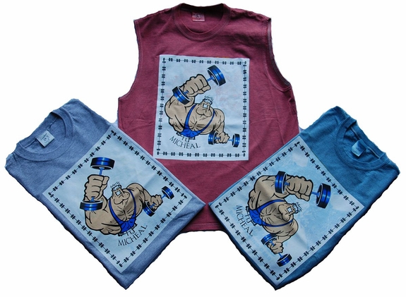 T. Micheal "Graffitti" Look Muscle Shirt- Style 172D- Factory Direct