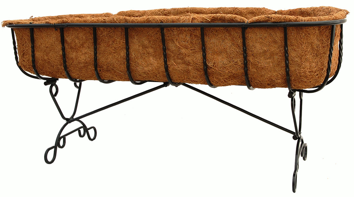 36" Blacksmith Cradle Planter with Coco Liner