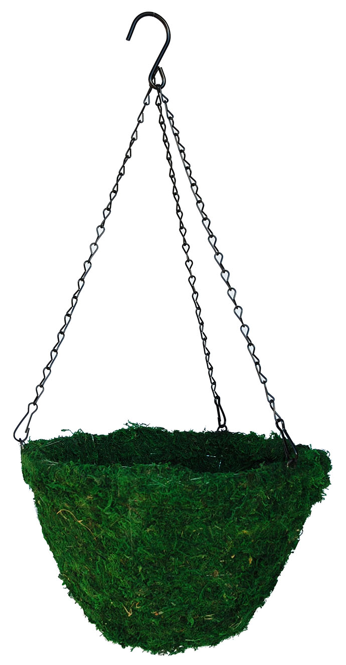 Green Moss Hanging Basket 14" inside diameter