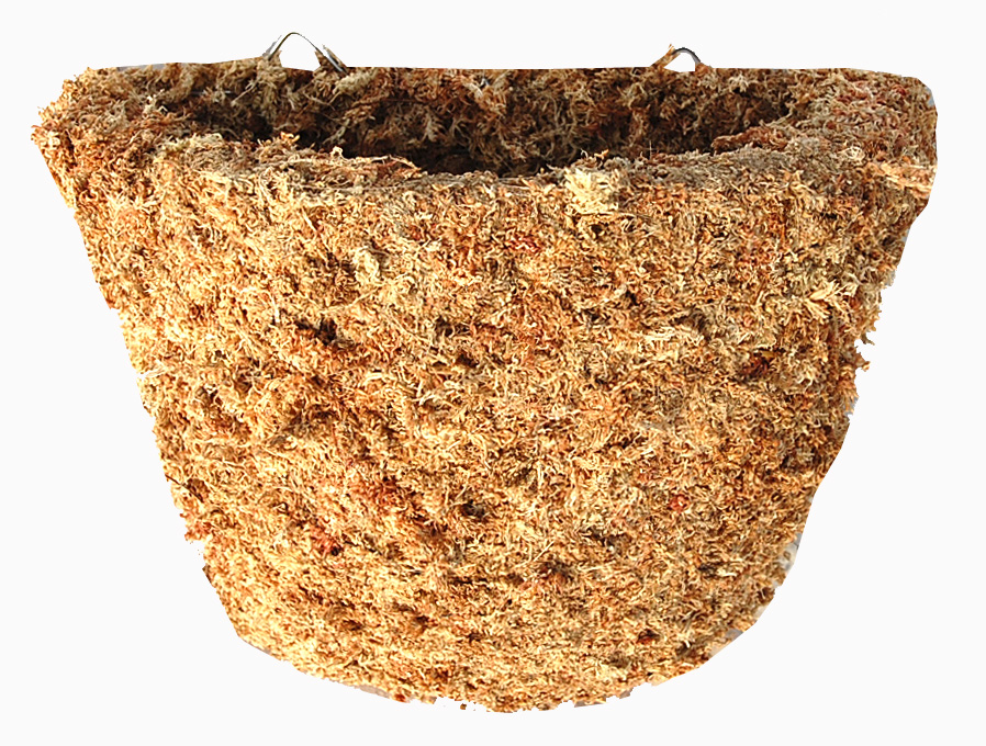 HALF (WALL POCKETS) BASKETS WIRE AND SPHAGNUM MOSS