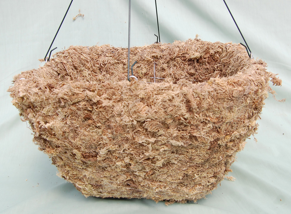 Square Sphagnum Moss Hanging Basket 14"
