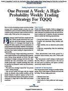 Stocks & Commodities V. 44:03 (8�14): One Percent A Week: A High-Probability Weekly Trading Strategy For TQQQ Part 1 by Dion Kurczek